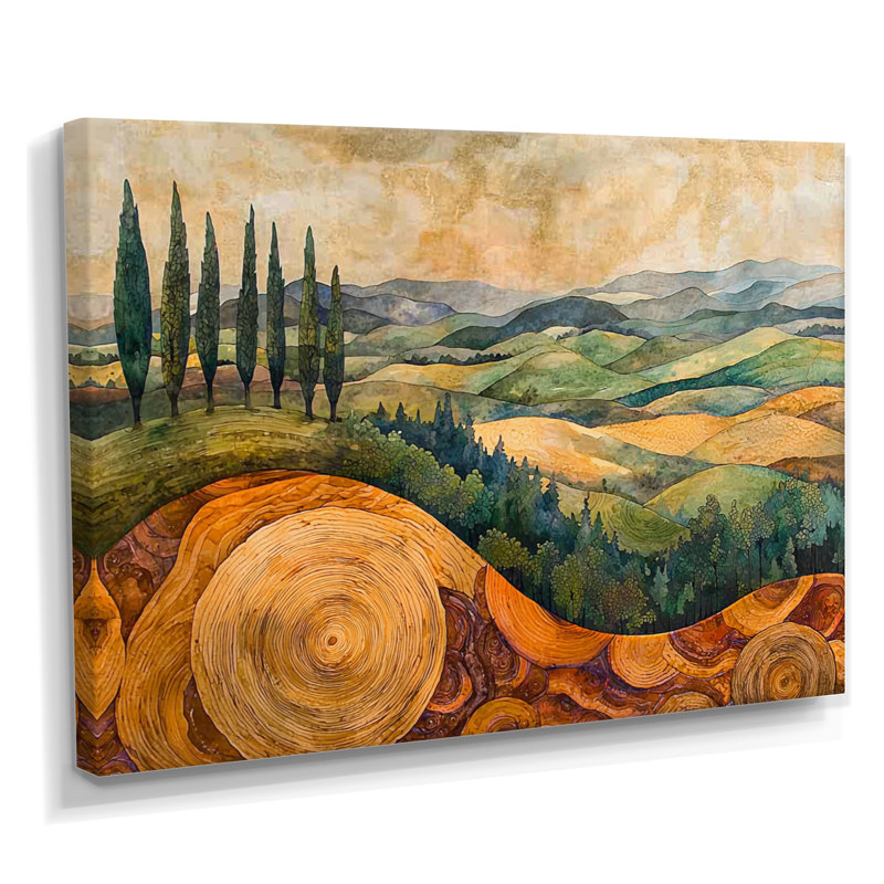 Crumrine - art mural vignoble, H 24 po x l 32 po, Toile tendue, Ne s’applique pas
