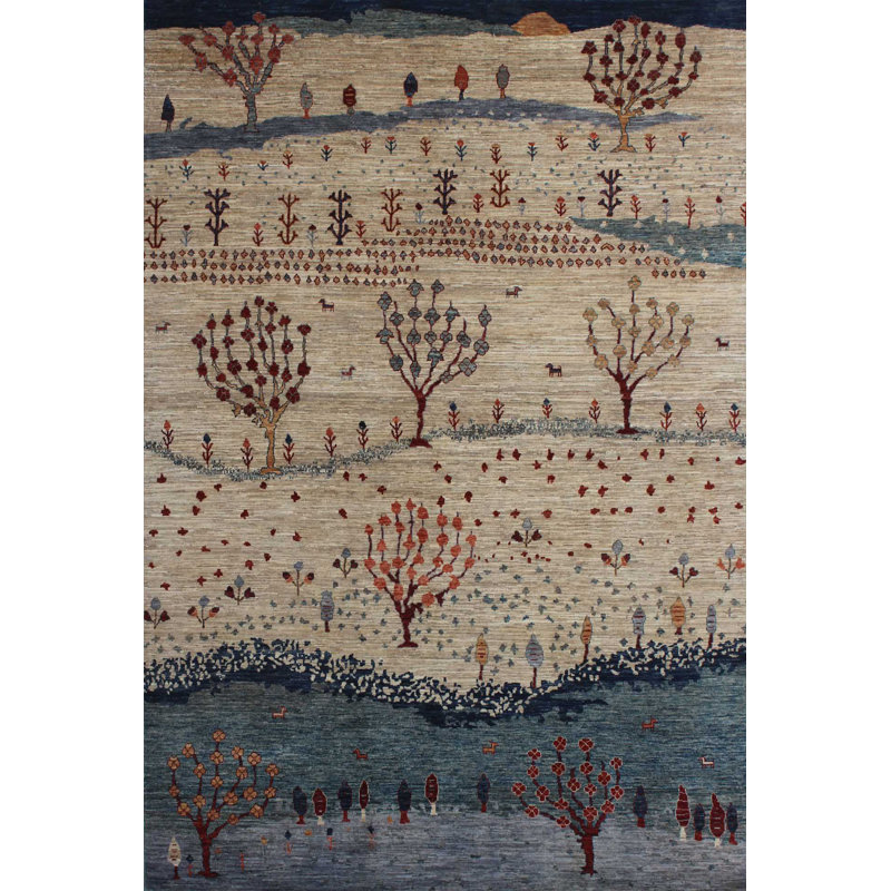 Transitional Hand Knotted Wool Oriental Area Rug