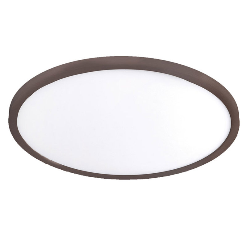 Plafonnier encastré simple à DEL à intensité variable, Bronze, 3000k, H 1 po x l 15 po x P 15 po