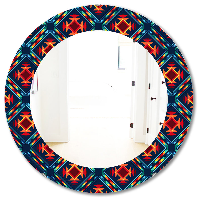 Miroir mural Tribal, H 31,5 po x l po