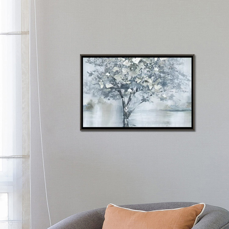 «Foil Foliage» par Nan - impression, H 18 po x l 26 po x P 1,5 po, Cadre rustique foncé