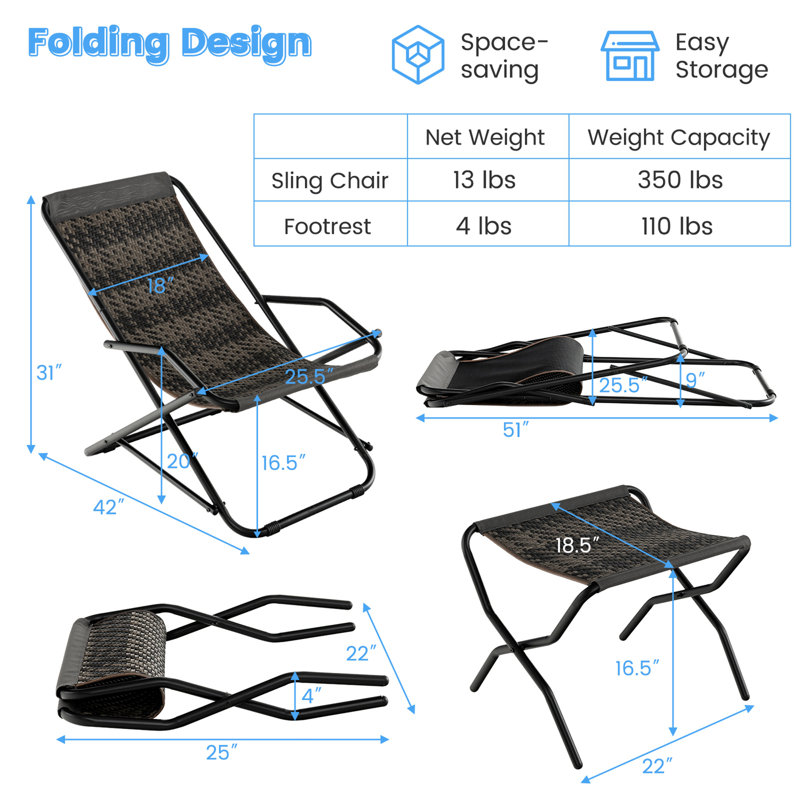 Thijmen Metal Outdoor Lounge Chair, Yes