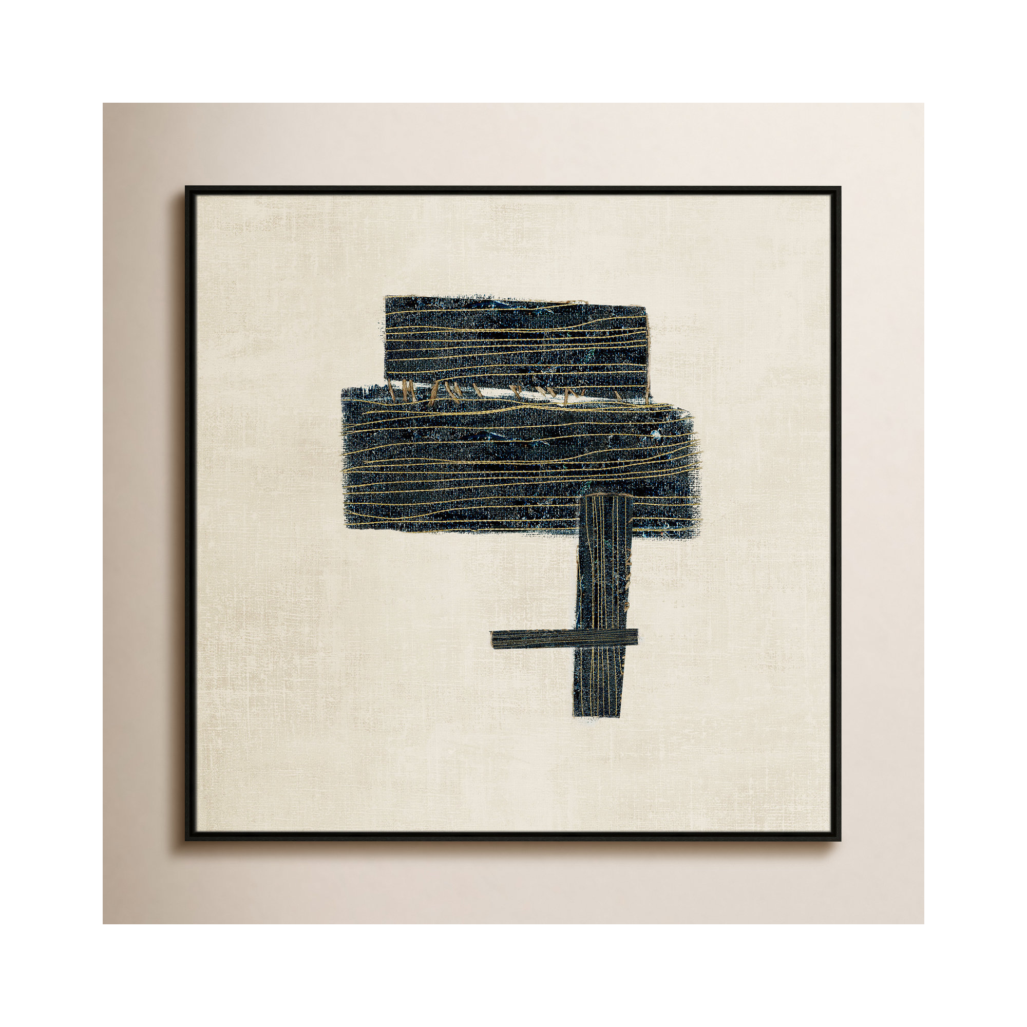 Stiched I Print by , Espresso, 41.5" H x 41.5" W