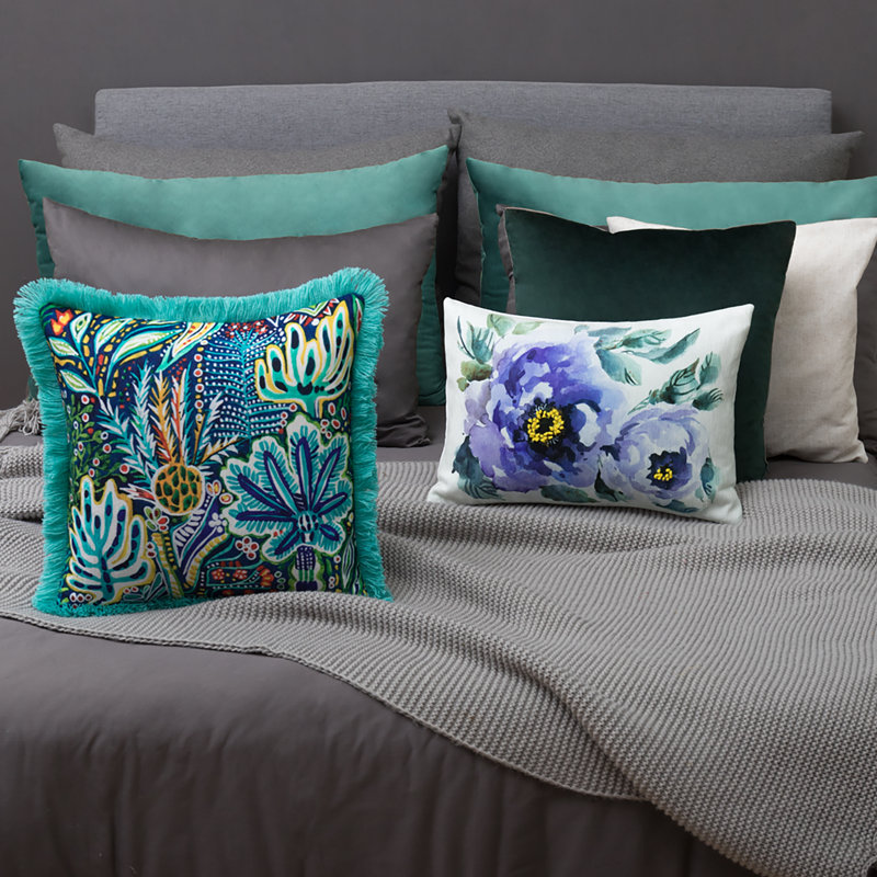 Tassels Chenille Pillow Cover