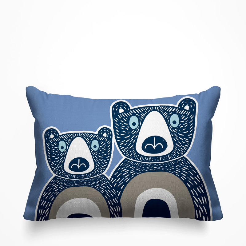 Coussin Berny, Pervenche, 14 po x 20 po, Rectangle