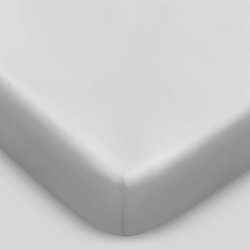 Drap-housse 100% coton percale 300 fils Percale, Drap-housse de taille très grand, Blanc
