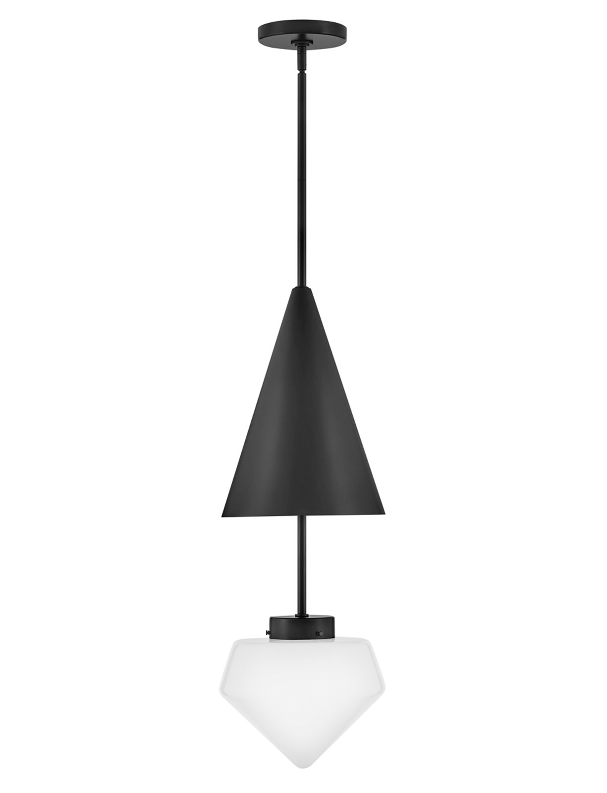 Gilroy Single Light Steel Dimmable Pendant, Black