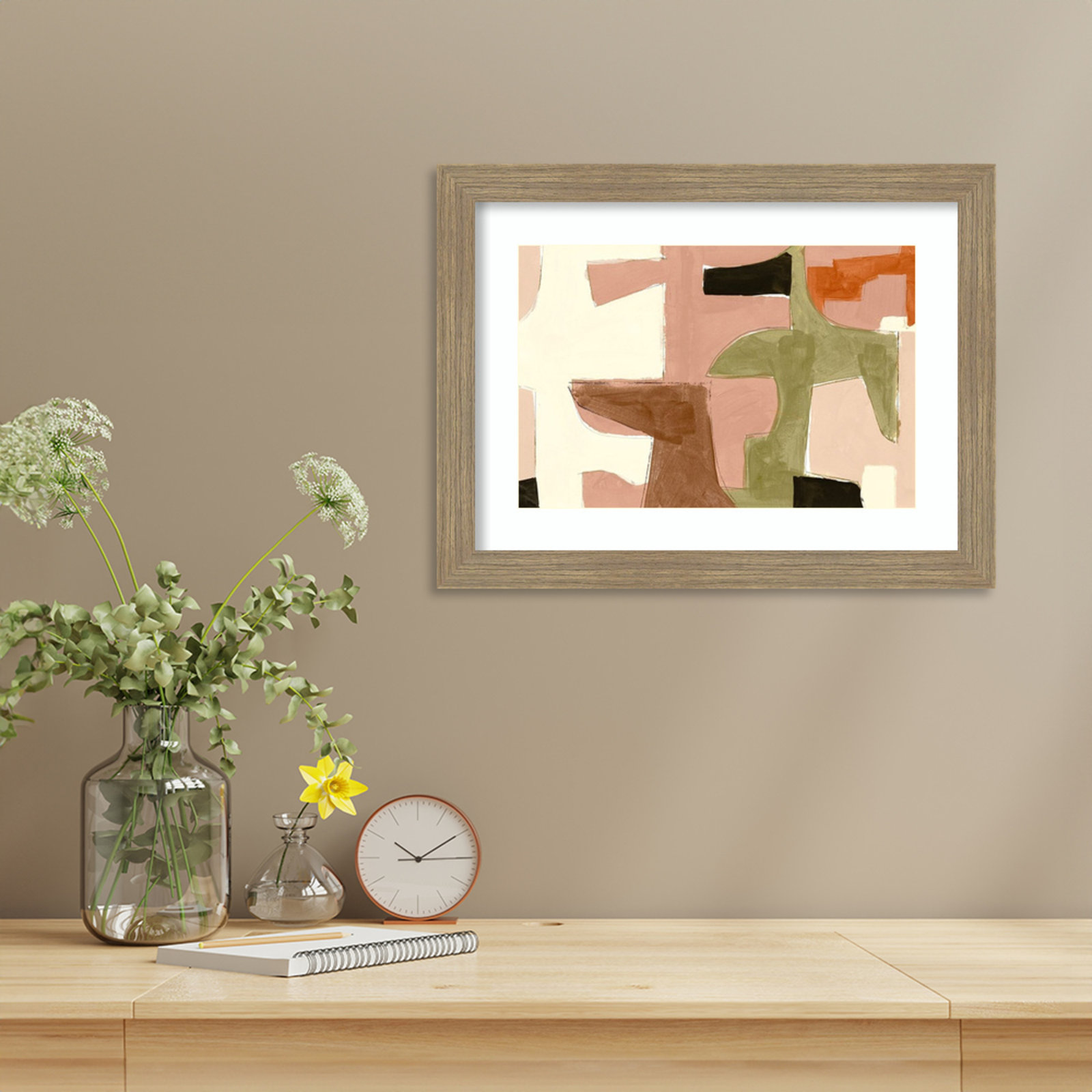 New Jigsaw I Print by Cartissi, 14" H x 18" W, Brown