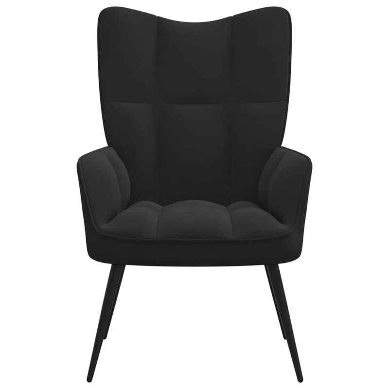 Horald Upholstered Armchair, Black Polyester
