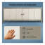 Structure de lit plateforme tapissier avec lattes et tête de lit en bois, grand lit, finition lin beige ou gris