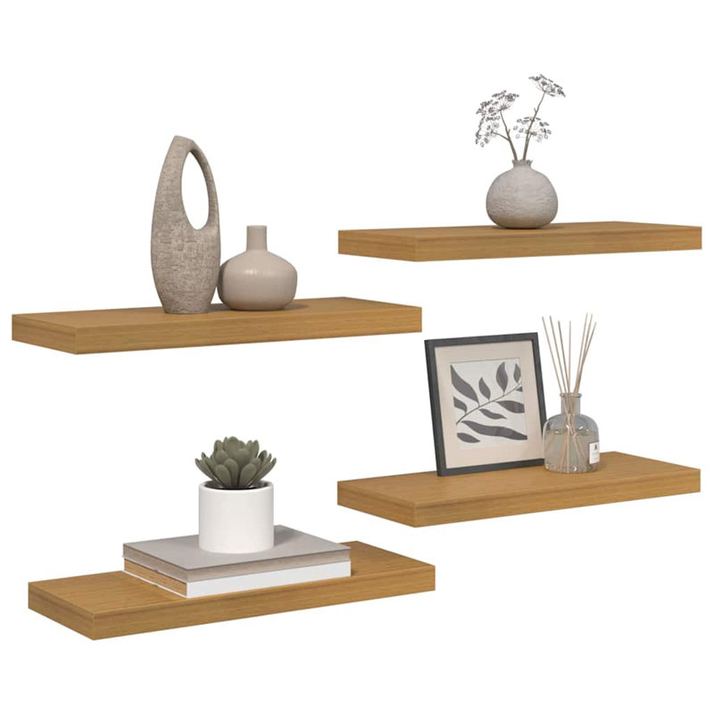 Floating Shelf, Beige, 4cm H x 60cm W x 23cm D