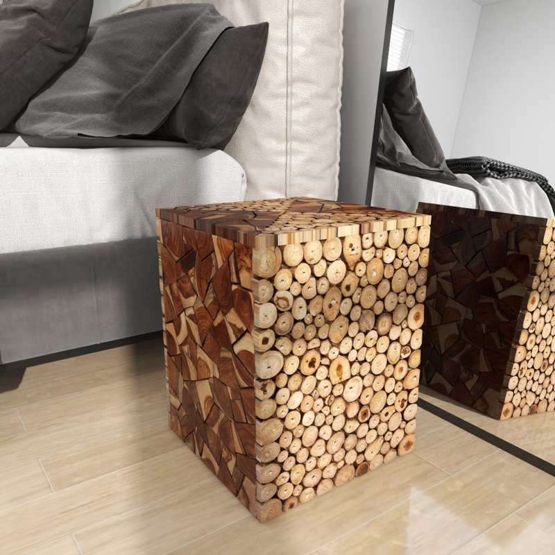 Table d'appoint en bois de teck Obrien
