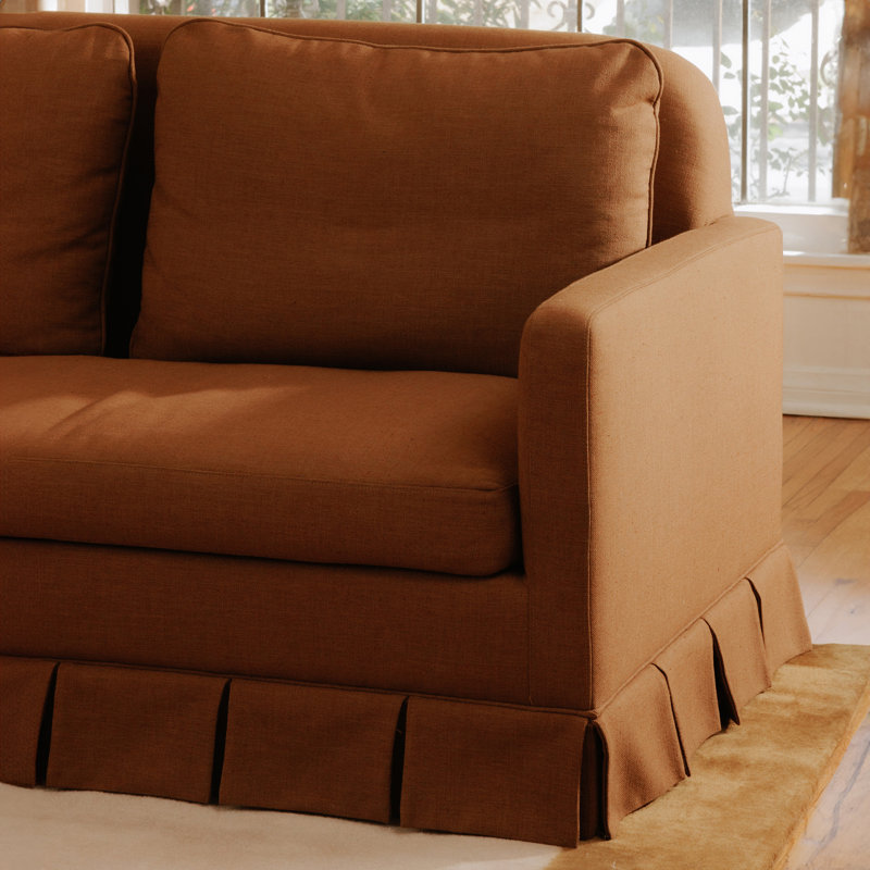 Pellicano 98'' Sofa, Teracotta Polyester Blend