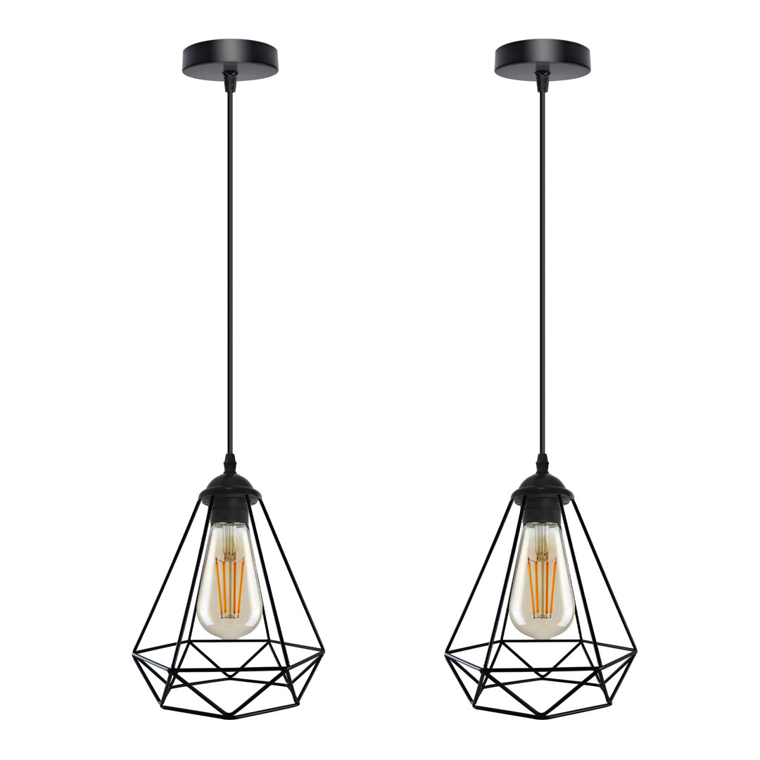 Uppsala 1 - Light Black Geometric Pendant