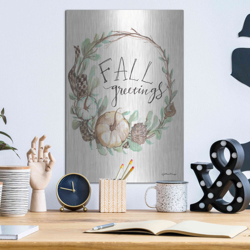 «Fall Greetings» par Jessica Mingo, H 16 po x l 12 po