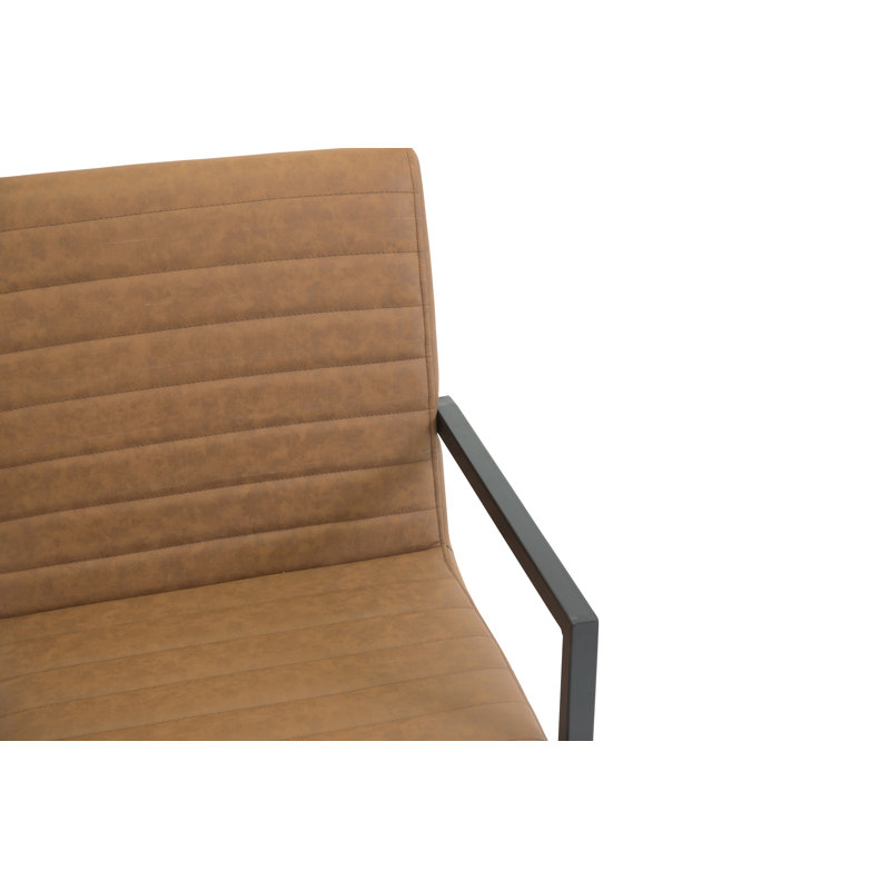 Sonette 49cm H Polyurethane Upholstered Dining Chair, Brown