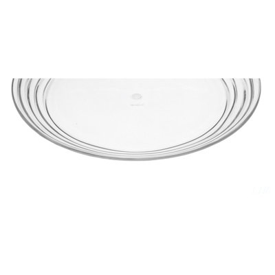Designer Swirl 9-Inch Clear Plastic Dessert Plates, Set of 4, BPA-Free and Dishwasher-Safe for All Occasions