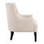 Chaise rembourrée en bois massif chenille, garniture cloutée, hauteur de l'ensemble de 27 po, fabrication de tissu de salon et de contreplaqué, profondeur d'assise de 22,5 po, espace-608990793