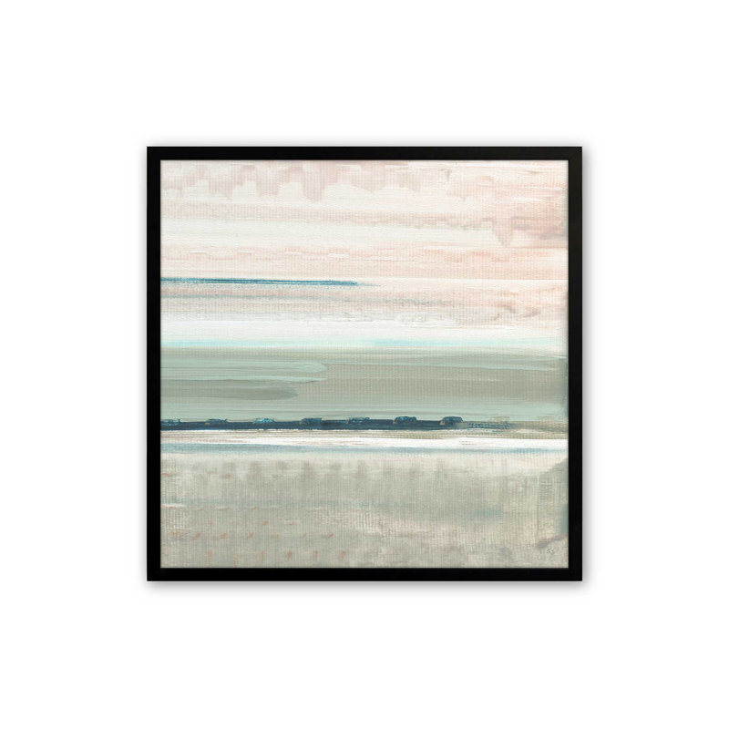 Hush of Dawn v1, reproduction, H 13,75 po x l 13,75 po x P 1,25 po, Papier avec cadre simple noir satiné, 1