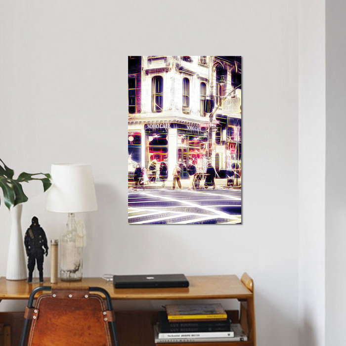 «Soho Café», impression sur toile, H 26 po x l 18 po x P 1,5 po, Toile tendue, Pas de tapis