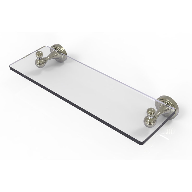 Godin Industrial Pipe Shelves, Polished Nickel, 22 Inch