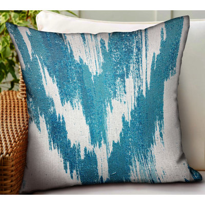 Housse et insert de coussin carré bleu sarcelle Avalanche