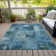 Machine Washable Indoor/Outdoor Xhevrie Blue Rug