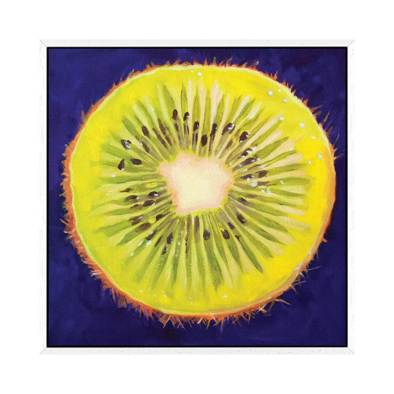 Kiwi 1 Piece Wall Art on Canvas, 66.04 cm H x 66.04 cm W, White Framed