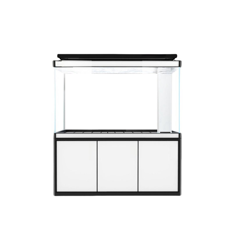 Réservoir d'aquarium rectangulaire simple et moderne Eco, Noir / blanc