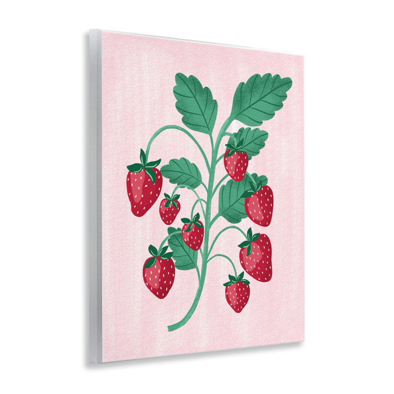 Art mural, branche de fraises fraîches par Aralma