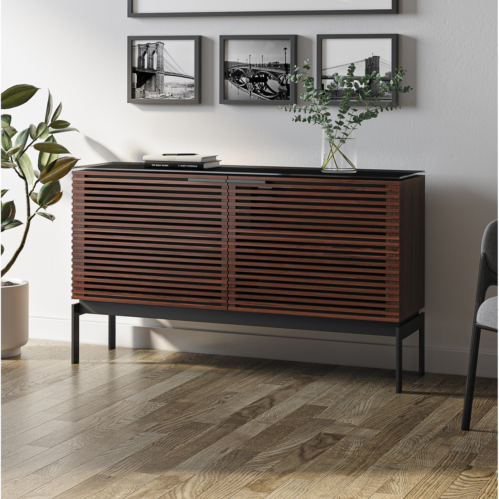 Corridor 50'' Media Console, Chocolate Stained Walnut