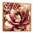Toile avec cadre flottant or