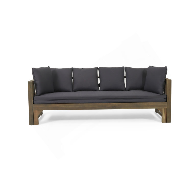 Kamita 79.5'' Acacia Outdoor Patio Daybed