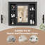 Armoire murale de salle de bain 35 "x 28", miroir mural moderne avec miroir