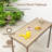 48" Outdoor Counter Height Table Patio Bar Table Heavy Duty Rectangle Metal Frame