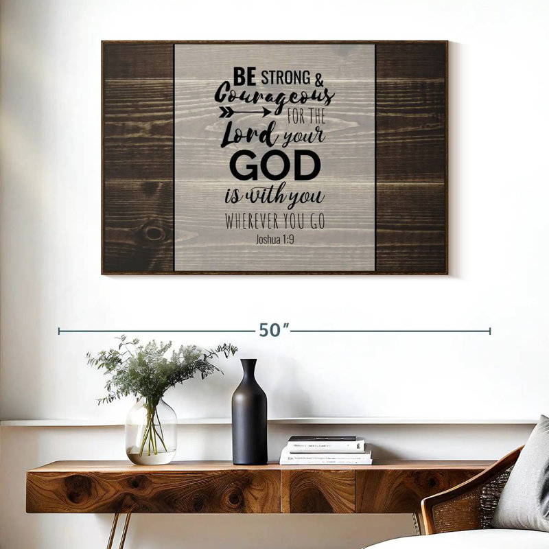 Dieu avec vous, Cadre flottant noyer, 40 po x 27 po
