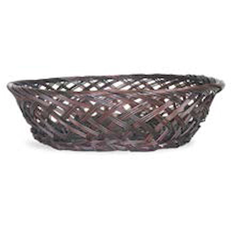 Panier à mèches rond ouvert, H 4 po x l 14 po x P 14 po, Brun