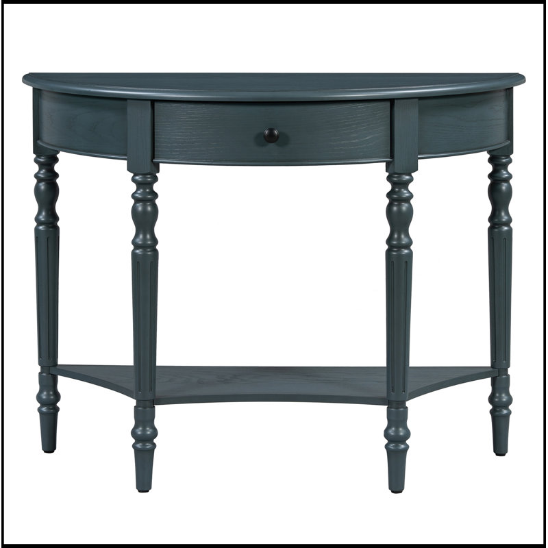 Demi-lune Tenisha avec tiroir et tablette, Navy
