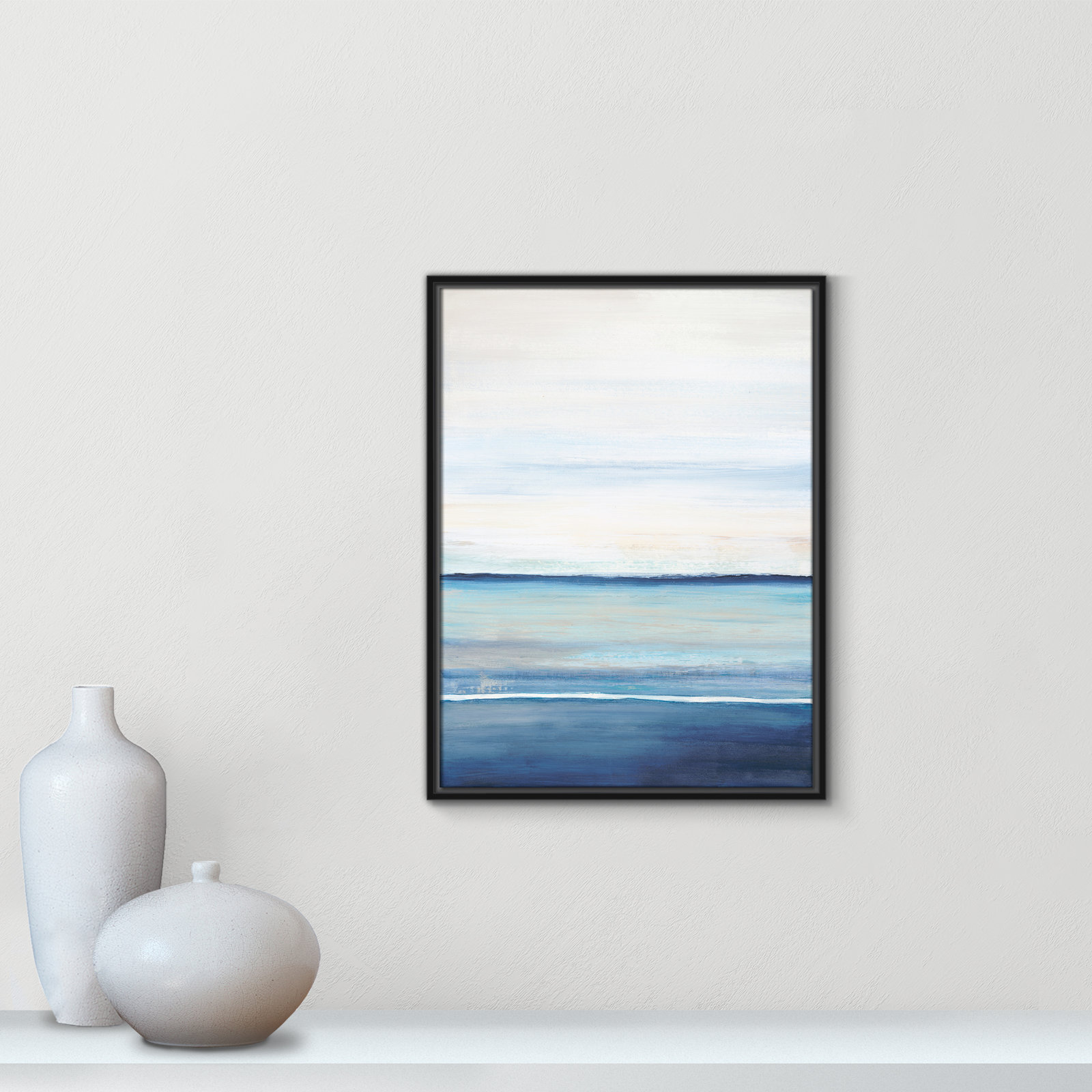 Distant Whispers by Filippo Ioco - Painting Print, Black Framed Canvas, 25.5" H x 19.5" W x 2" D