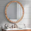 Miroir mural rétro en bois vieilli rustique avec détails de rivets