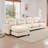 Basic Sectional Sofa, Modular  Sofa L-Shaped Couch With Ottoman,Soft Chenille Fabric,Ergonomic Design,Tufted Cushion Backrest Design-1041250450