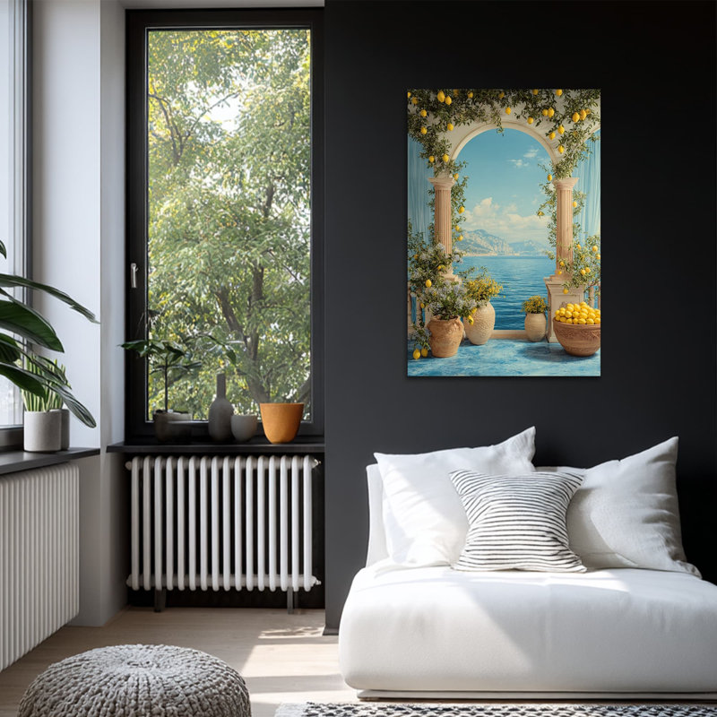 «Lemon», art mural de cuisine italienne, affiche d'art mural sur toile citron, H 18 po x l 12 po