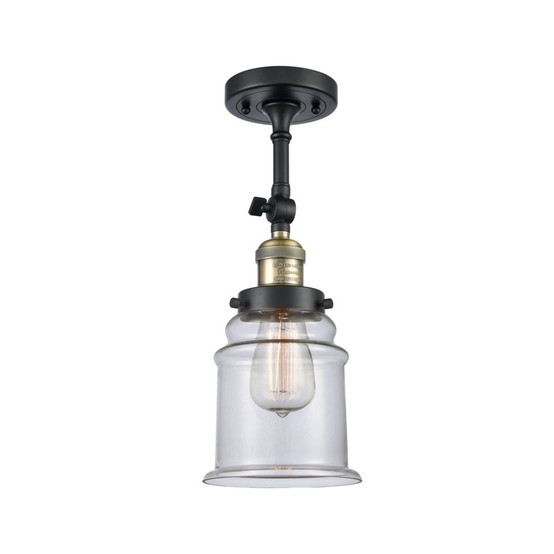 Galaviz Dimmable Bath Sconce, 6 Watt Vinage LED Bulb, Clear, Black Antique Brass
