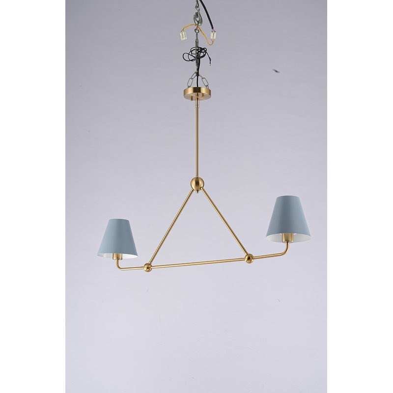 2-light Dining Pendant Light, Blue