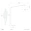 Lampe de table extensible à arc 1 lumière H 75 po, abat-jour en lin blanc, corps rouge cramoisi, à intensité variable, pour le salon ou la chambre à coucher-134632669