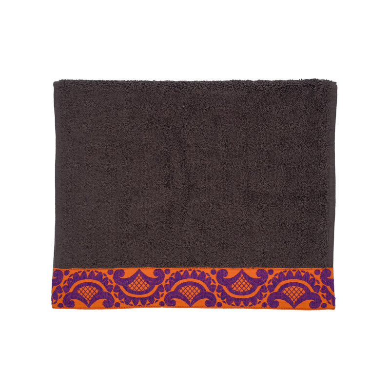 Serviette en coton chocolat, Brun