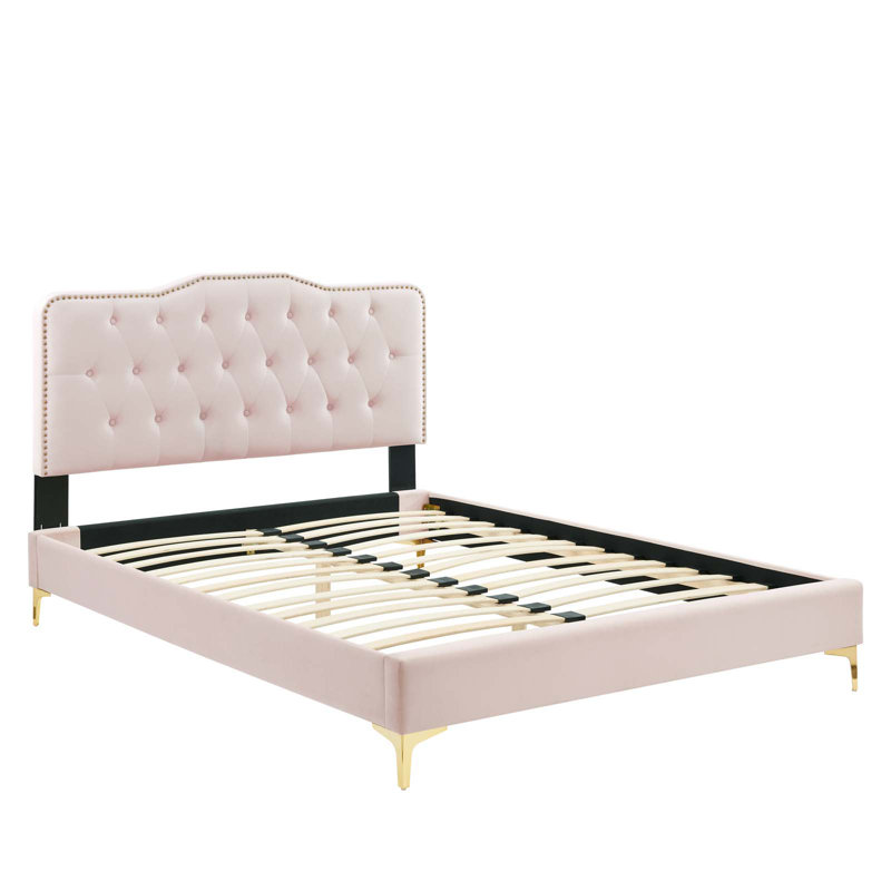 Modway Amber Platform Bed, Pink, Twin