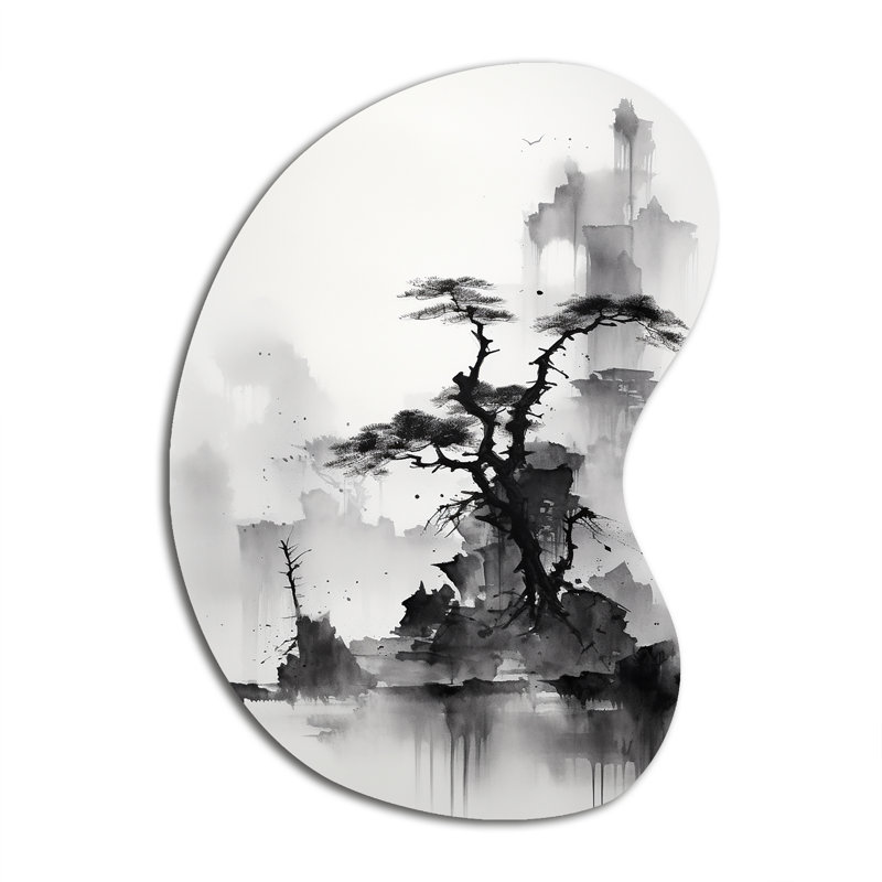 Gulabsa - Décoration murale irrégulière en métal asiatique, H 31 po x l 22 po