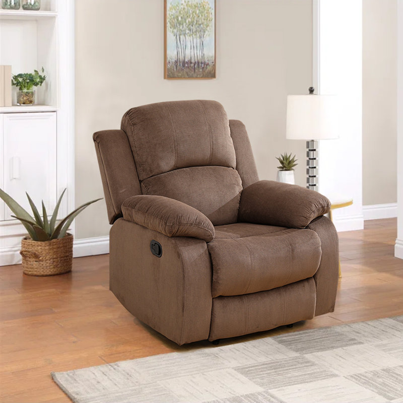 Jalus Recliner, Light Brown Cotton Blend