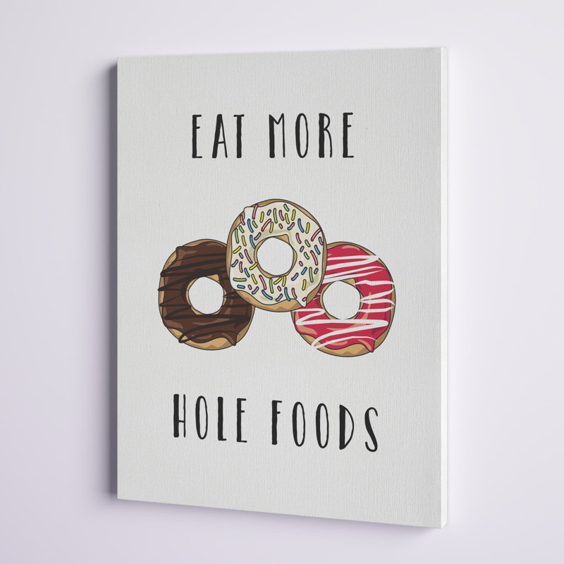 «Hole Foods», reproduction d'art textuel sur toile tendue, H 27 po x l 18 po x P 1 po